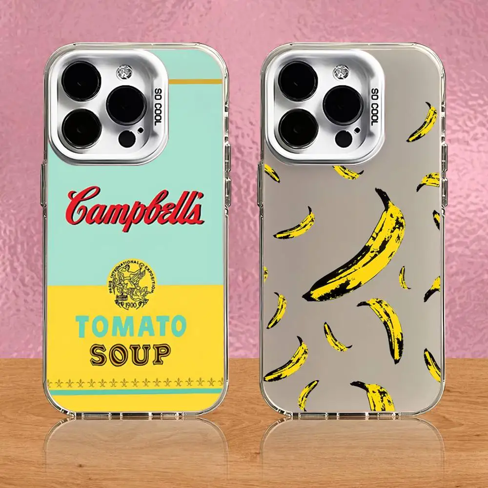 

Banana Art A-Andy W-Warhol Phone Case For iPhone 16,15,14,13,12,11,Pro,XS,Max,Plus,Mini,SE White Candy Matte Shockproof Cover