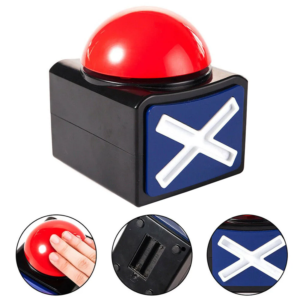 

Got Talent Fun Sound Light Game Answer Buzzer ABS Toy Ring Relieve Stress Prank Loud Quiz Joke Trivia Alarm Button