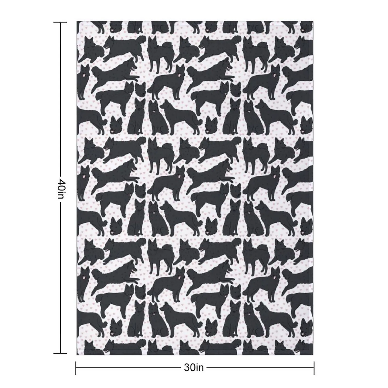 لطيف Mudi الأسود الكلب نمط رمي بطانية أريكة رمي البطانيات القطبية الدافئة لبطانيات السرير