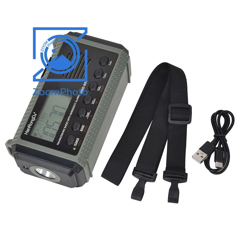 

HRD-905 Emergency Radio FM/AM/SW/WX Radio with Emergency Alarm All Band Radio Supports Lighting