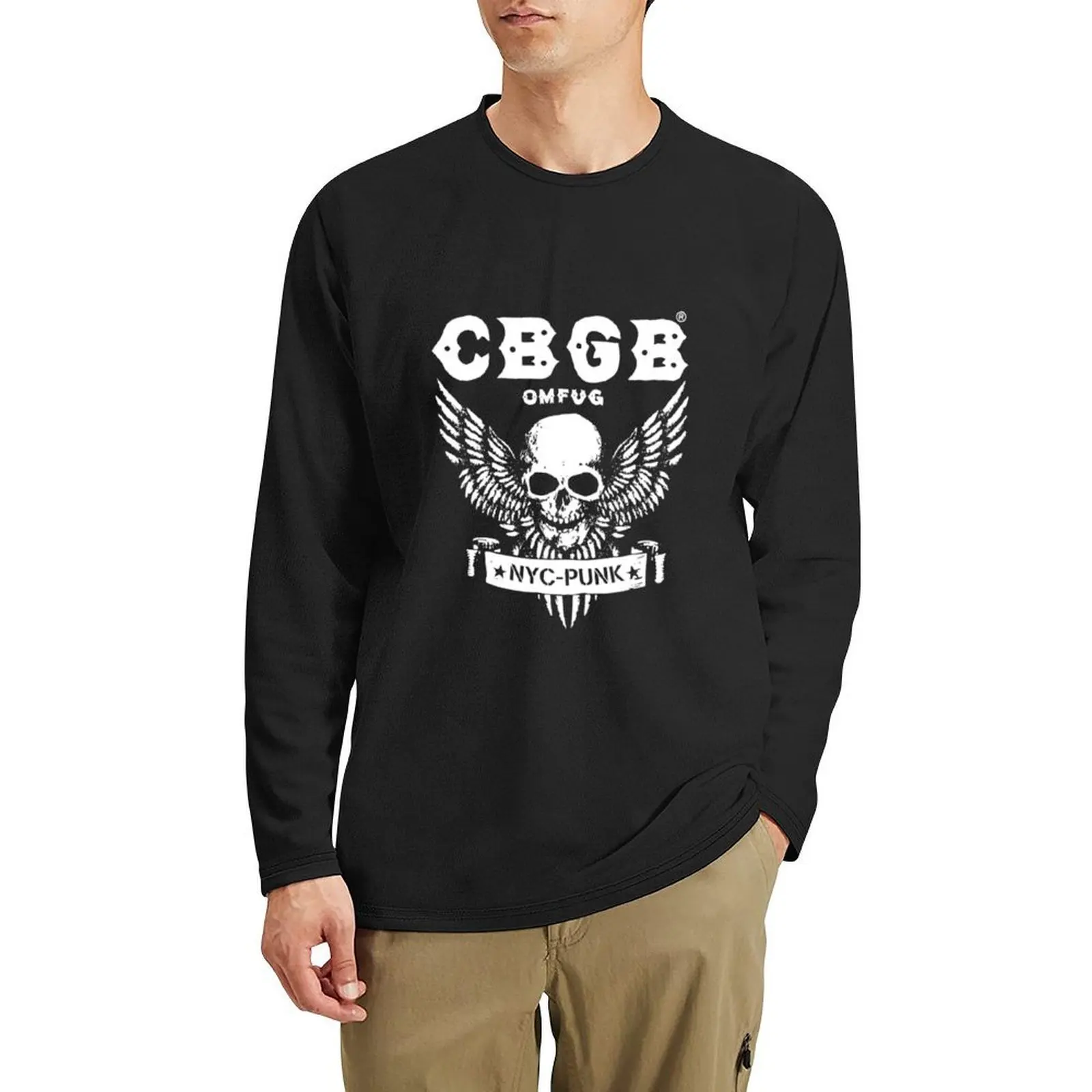 

CBGB Nyc Punk! Long T-Shirt animal print shirt for boys sweat shirts oversized t shirts tees Men's t-shirts