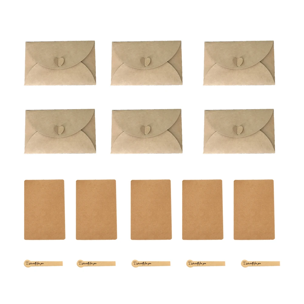 

1 set Kraft Paper Envelope Vintage Handmade Diy Invitation Card Large Size Brown Biodegradable Recyclable Eco-Friendly