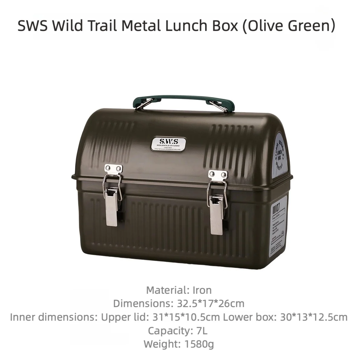 WELLHIKE SWS Vintage Camping Metalen Lunchbox Koffie Thee Outdoor Gear Gereedschapskist Opbergtas