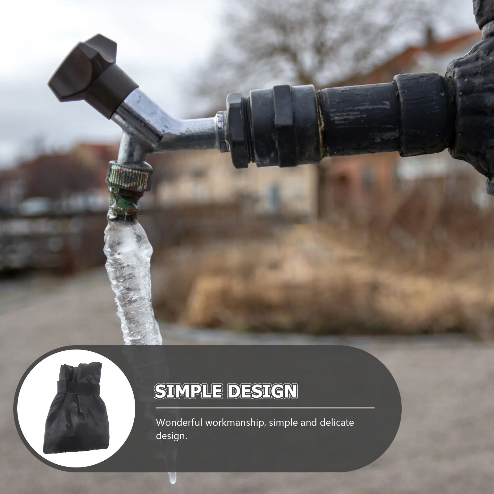 

Faucet Protector Winter Outdoor 210D Oxford Cloth Waterproof Insulation Faucet Hose Attachment Anti Freeze