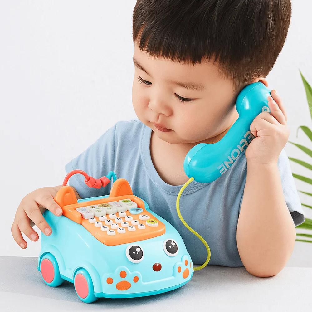 Zabawka dla niemowląt ABS, telefon, muzyka, głos, puzzle, pianino dla niemowląt, zabawka muzyczna ze światłem, symulacja, wczesna edukacja, elektroniczna maszyna edukacyjna