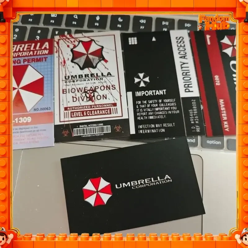 وصول جديد الشر المقيم المظلة شركة بطاقة الوصول بطاقة الهوية بطاقة الهوية الفيلم تأثيري الدعامة نموذج تحصيل الديكور لعبة هدية #6