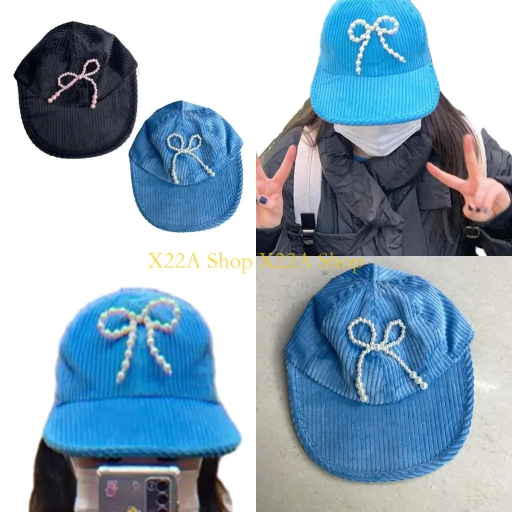 

Уникальная жемчужная бейсболка для подростков для подростков Осень зимняя зимняя бейсбольная шляпа модные солнцезащитные шляпы