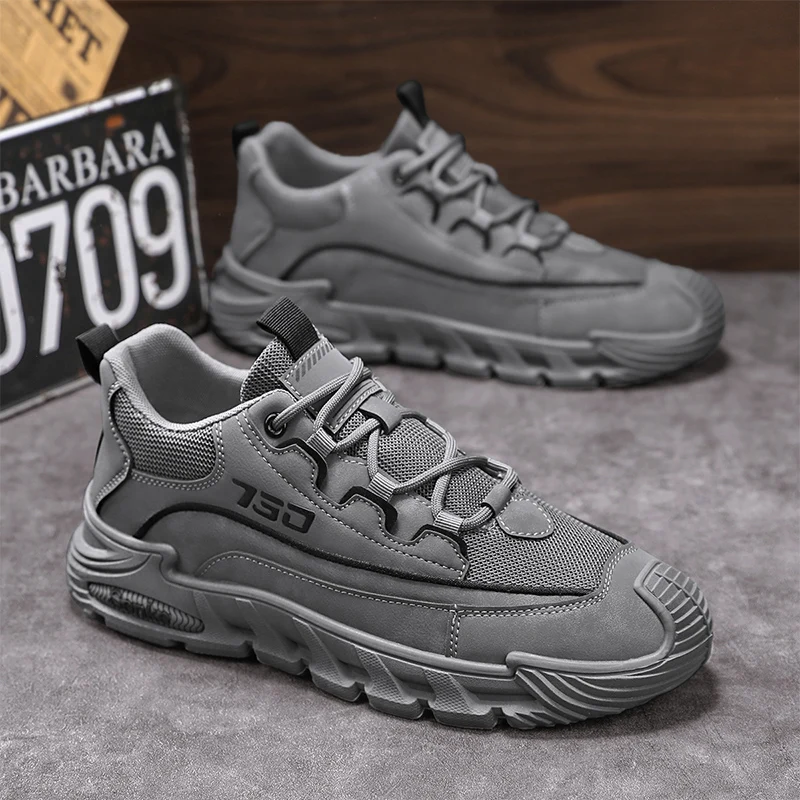 

Men's Thick Casual Sports Shoes 2025 Large Size Spring and Summer Non-slip Increase Comfortable Breathable Vulcanized Shoes