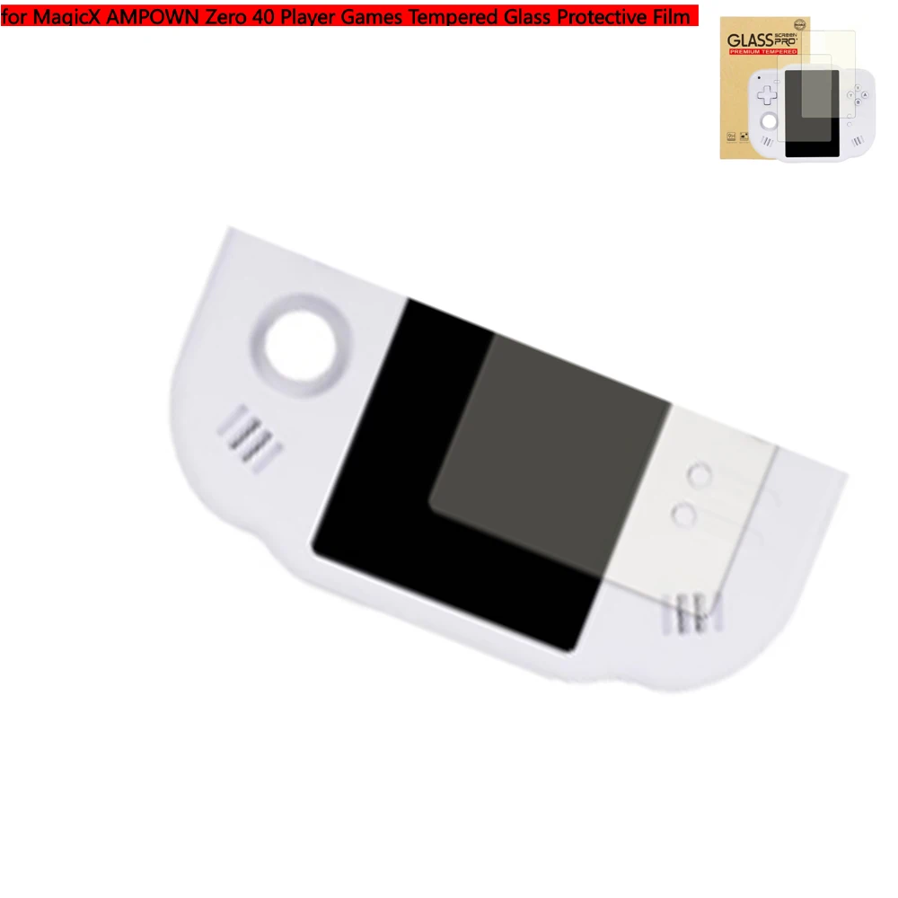 

2Pcs Screen Protector for MagicX AMPOWN Zero 40 Player Games Tempered Glass Protective Film 9H HD Anti-scratch Screen Protector