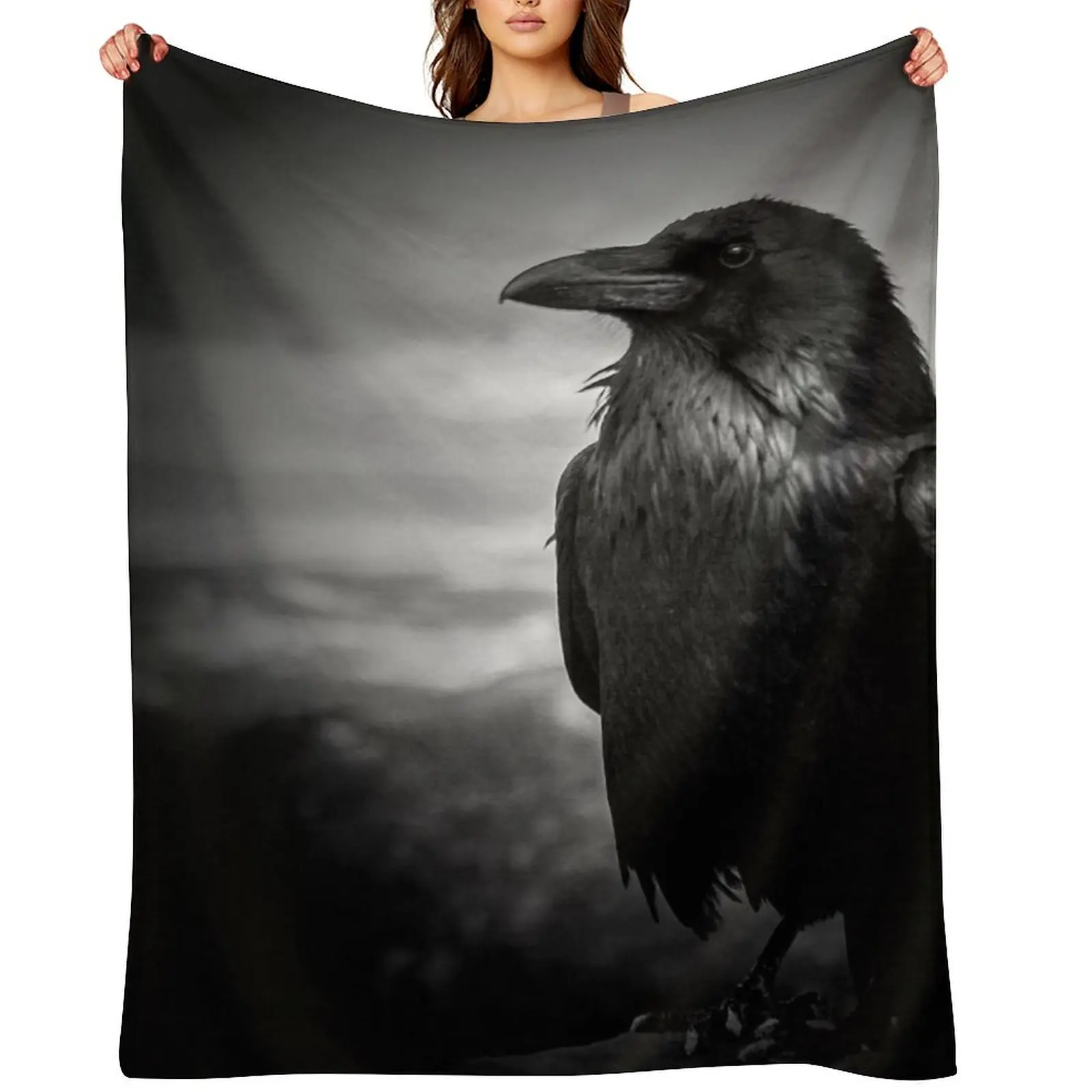 

Poe's Folly Throw Blanket Soft Plaid Warm Flannel Fabric Picnic Blankets