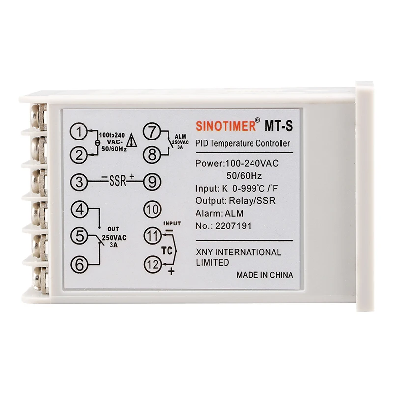 Regolatore di temperatura PID digitale economico Relè di riscaldamento/raffreddamento Uscita SSR Modulo termostato Termocontroller 48 * 48mm