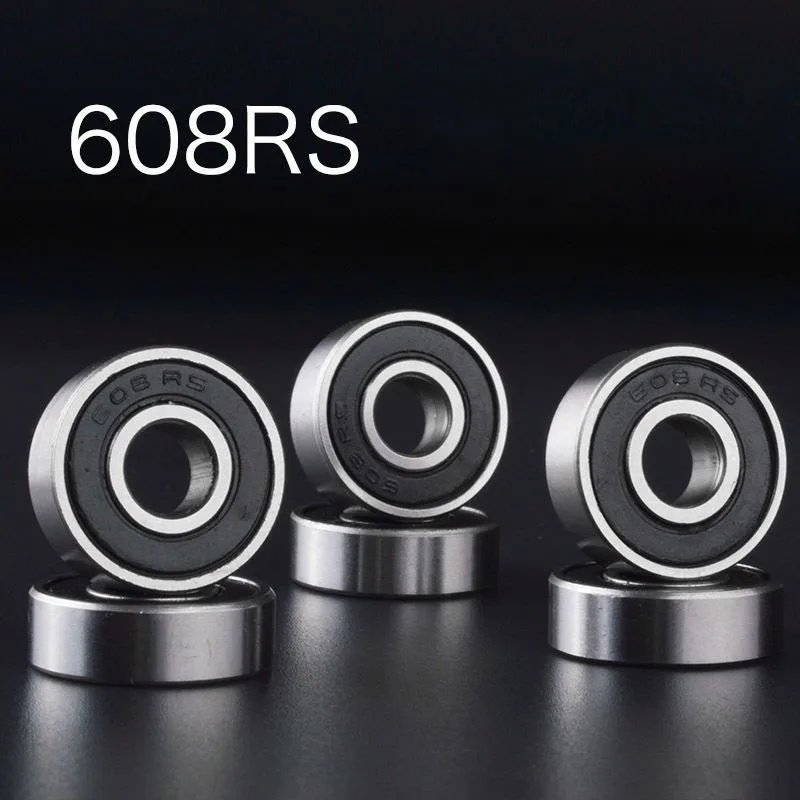 10Pcs 608 ZZ 608RS Ball Bearings 608ZZ Metal Double Shielded Miniature Deep Groove Skateboard Ball Bearings 8mm X 22mm X 7mm