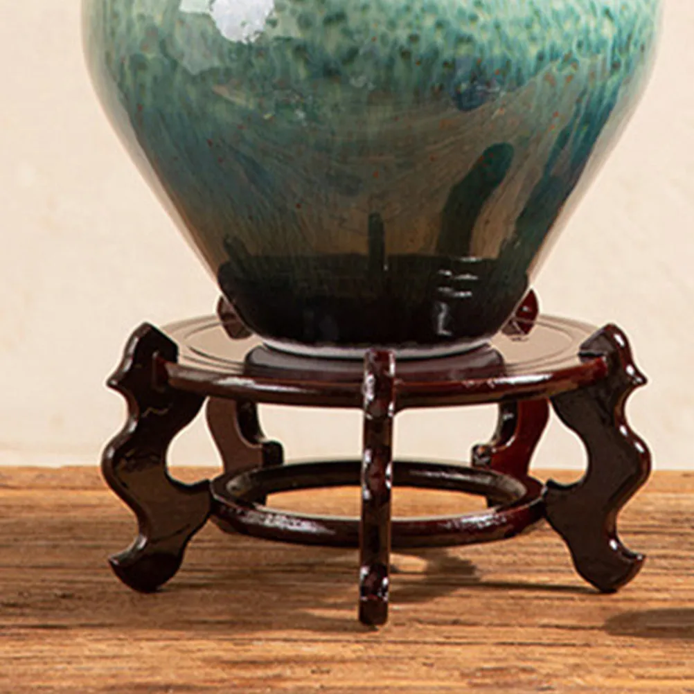 Wood Plant Stand for Indoor Plants Natural Texture Rustic Potted Plant Riser Display Pedestal Flowerpot Holder Home Decor Vase