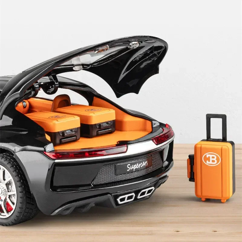 

1:24 Bugatti Atlantic Alloy Sports Car Model Diecasts Metal Toy Vehicles Car Model Simulation Sound and Light Childrens Toy Gift