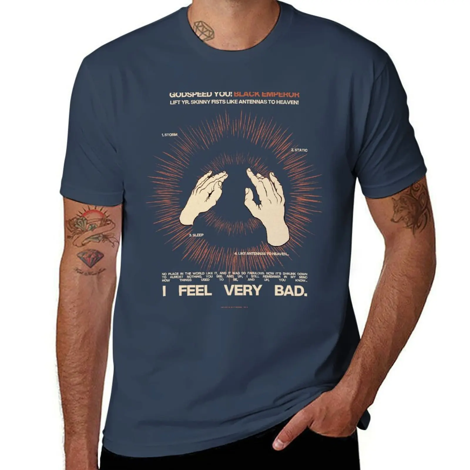 

GODSPEED YOU! BLACK EMPEROR LYSFLATH T-Shirt Plus Size Street Style Tee