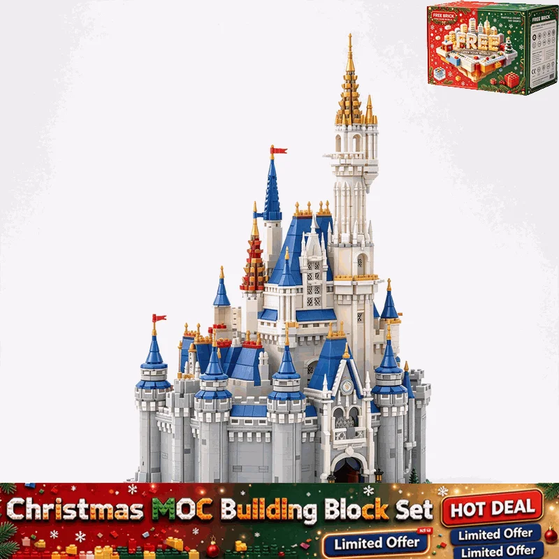 9573PCS Fairy Tale Castle Palace Model Creative Building Blocks Custom Puzzle DIY Education Assembly Toy Birthday Holiday Gifts