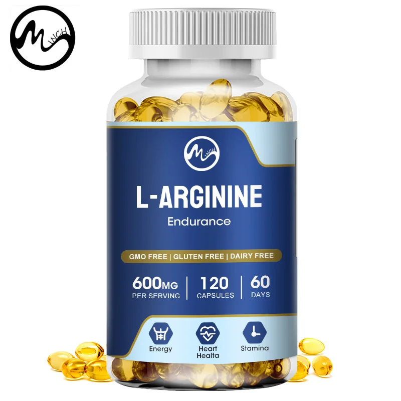 Minch ARGININE Plus Capsules L-Arginine & L-Citrulline 200mg High Dose NO Booster Tablets Nitric Oxide Supplement Healthy Care