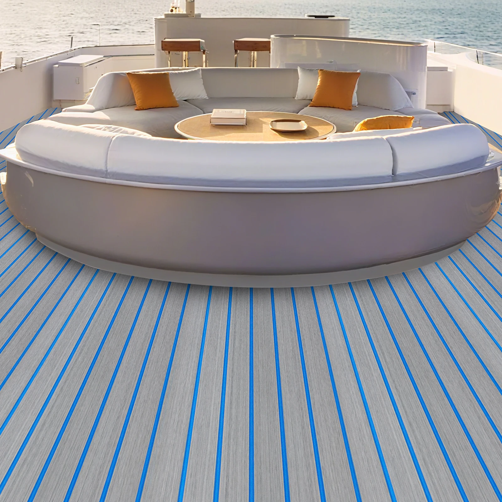 Tappetino Antiscivolo in Schiuma EVA Autoadesivo per Barche, Pavimentazione Marina, per Ponti di Imbarcazioni, Yacht e Scale, 240*60cm