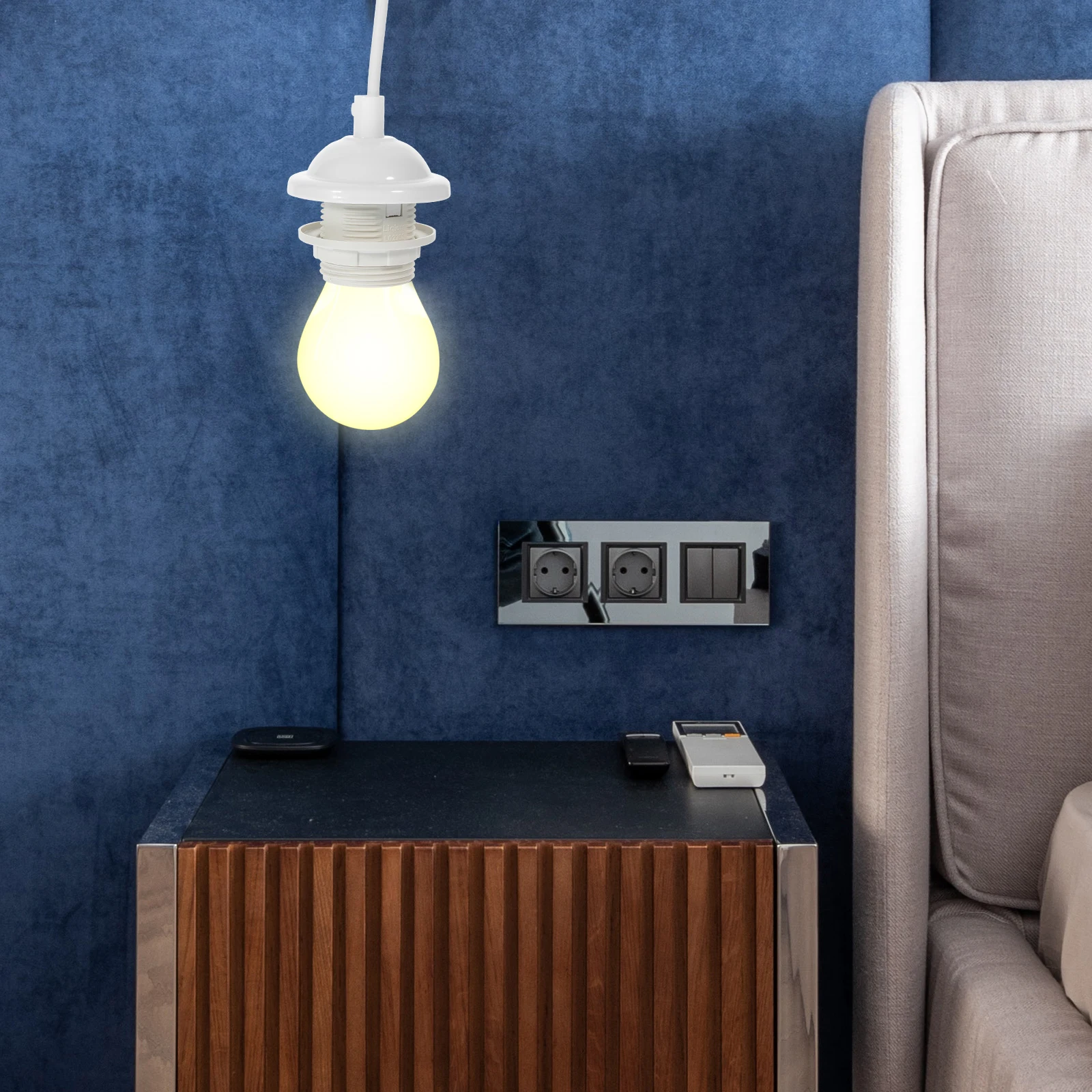 

2pcs Retro Ch Holder Vintage Decor Corridor Lights Ceiling Hallway Bedroom Living Room Kitchen Pendant Lamp PET PVC Iron