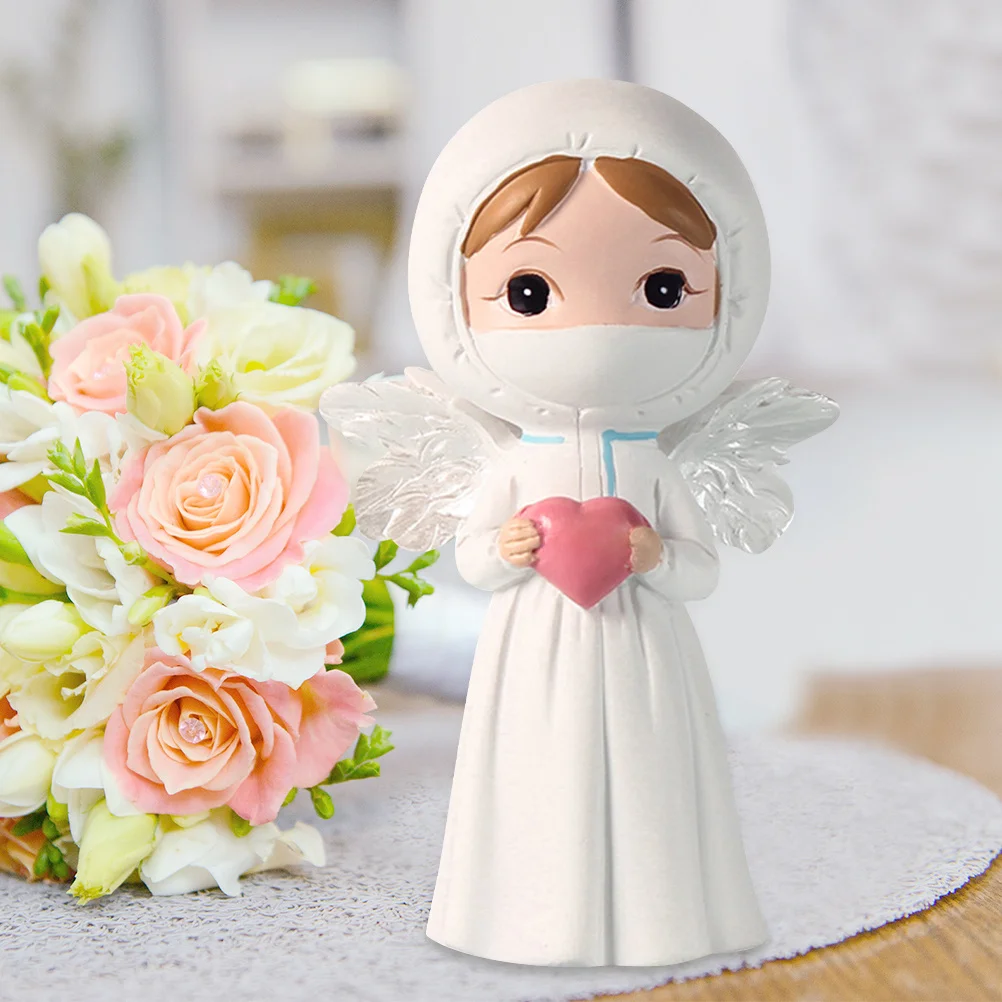 

Angel Statue in Pink Resin Material for Indoor Decor Bedroom Dorm Office Tabletop Display Creative Home Craft Adornment Scene