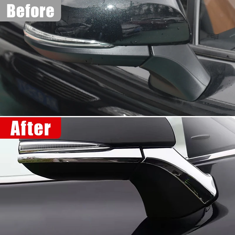 For Toyota Corolla Cross XG10 2021 2022 2023 Hybrid ABS Carbon Car Rearview Mirror Side Molding Cover Trim Stickers Accessories