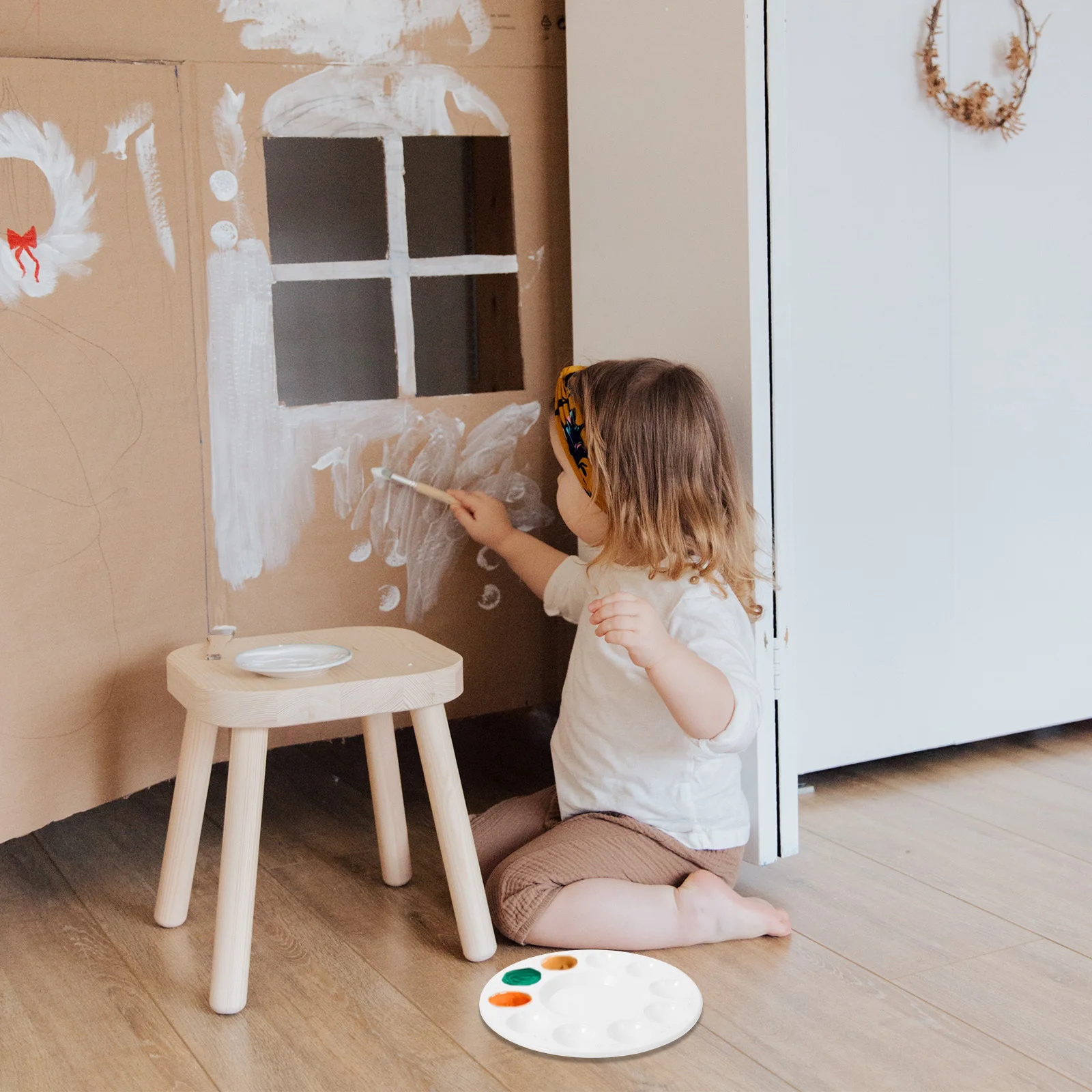 10 stücke Kunststoff Tablett Farbe Mixer Platte 10 Grids Farbe Mischen Platte Für Öl Aquarell Pigment Kunst Liefert Künstler Palette