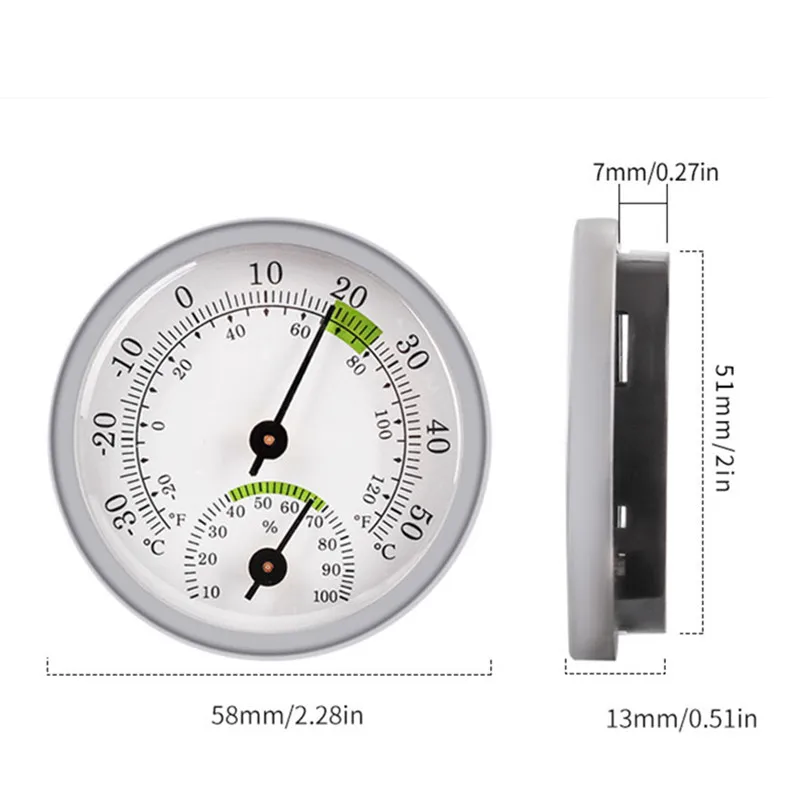 Wall Mounted Thermometer Hygrometer Mini Humidity Meter Gauge For Room Household Portable Hygrometer Weather Station