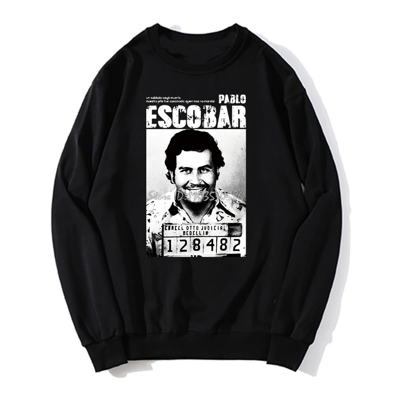 Pablo Escobar Weed Mafia Scareface Luciano Capon Men Casual Cotton Hoodie Plus Size Oversized Sweatshirt Tops Clothing Pullover