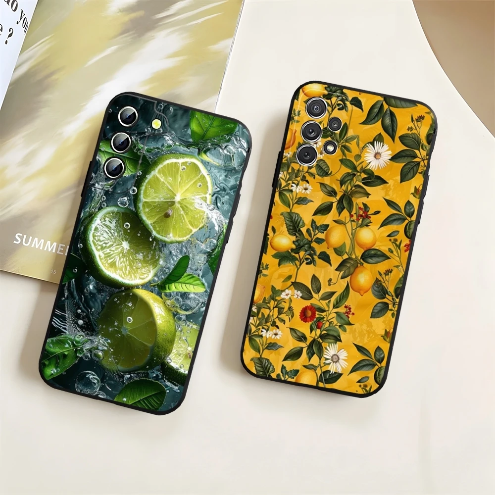 Fruit lemon Phone Case for Samsung Galaxy S24 S21 S22 S25 S23 Ultra Fe Plus A34 A16 A54 A24 A52 A53 M54 Cover