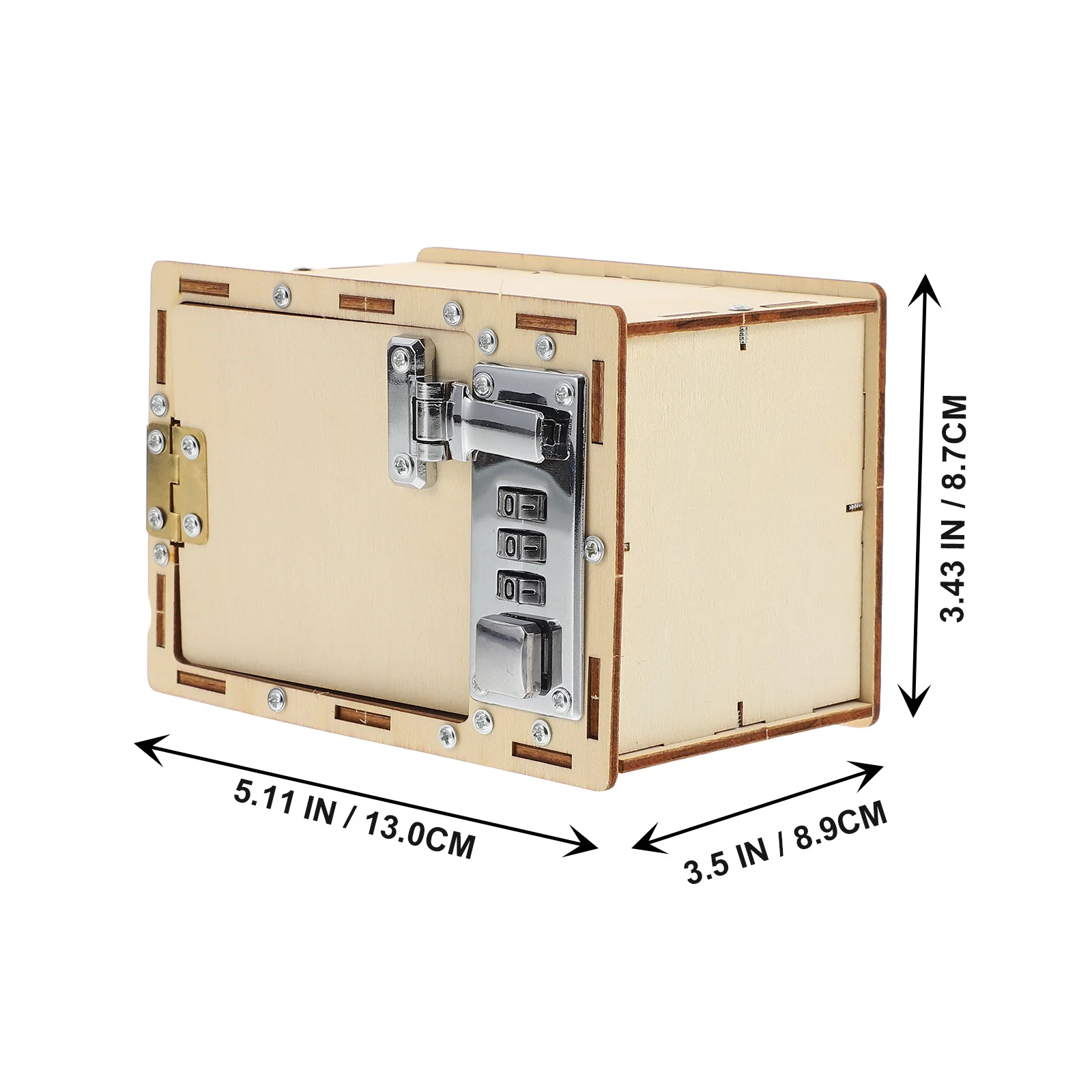 1 set 1 set scatola password in legno cassetta di sicurezza educativa fai da te materiale per assemblaggio meccanico gioco cerebrale per bambini