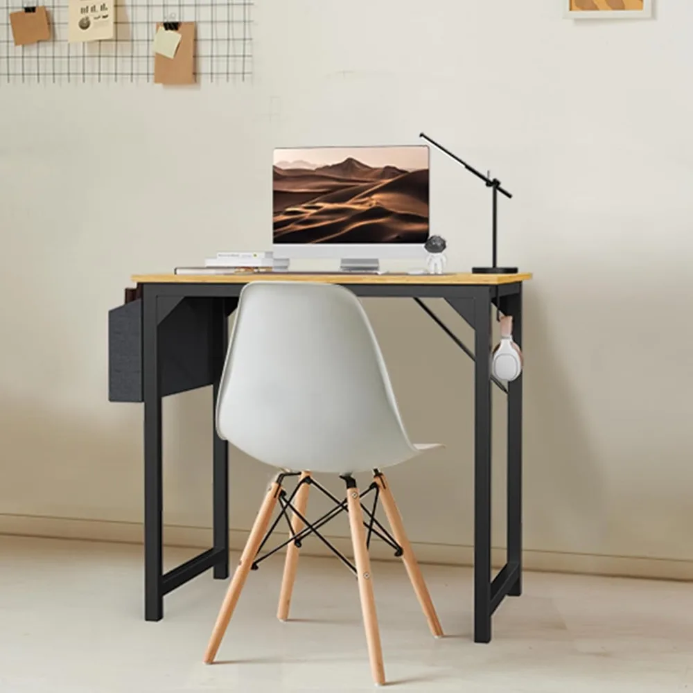 SMUG Small Computer Desk 32 Inch Office Gaming Study Writing Work Kids Student Table Modern Simple Style Wood PC Workstation