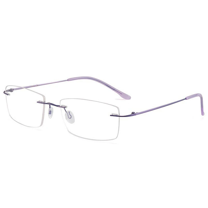 Black Rimless Optics Glasses Men Women 1.61MR-8 1.67 Prescription Recipe Lenses Myopia Reading Eyewear Anti Blue Light Eyeglasse