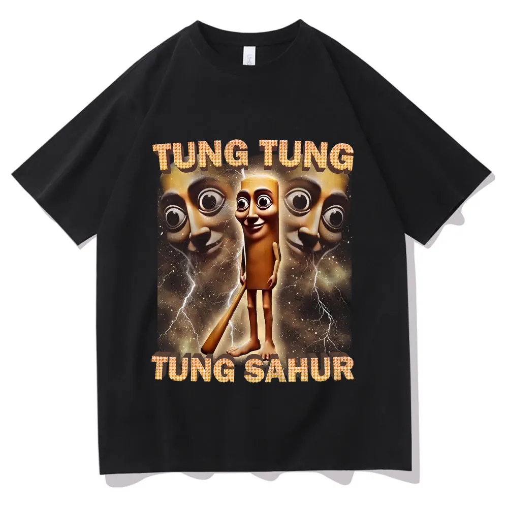 

Tung Tung Tung Sahur Funny Baseball Bat Meme T-shirt Men Women Humor Oversized Streetwear Male Fashion Casual Cotton T Shirts
