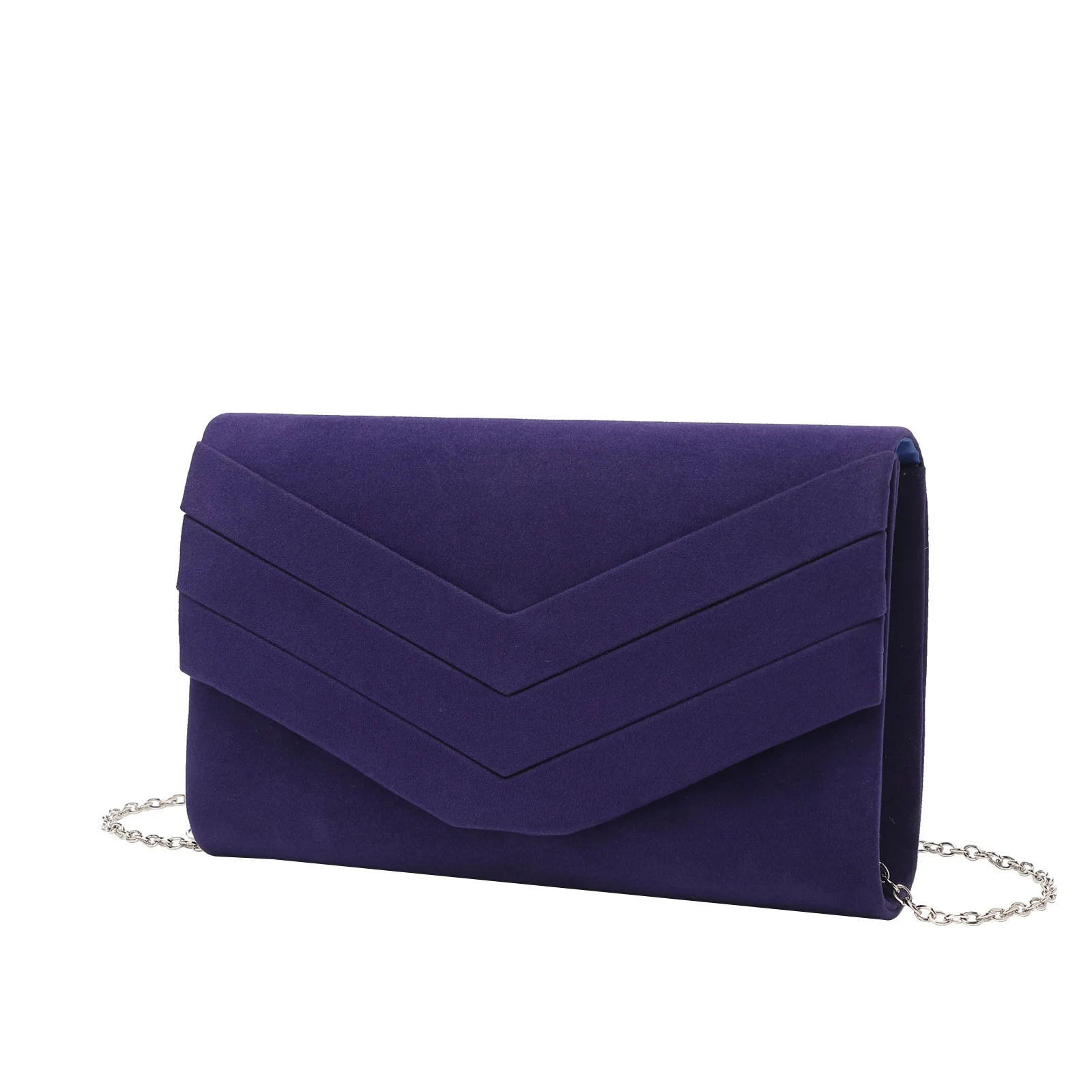 

Женская фланелевая вечерняя сумка с тремя V-образными складками, модный клатч, бархатная сумка-мессенджер с цепочкой, легкий роскошный стильный вечерний клатч