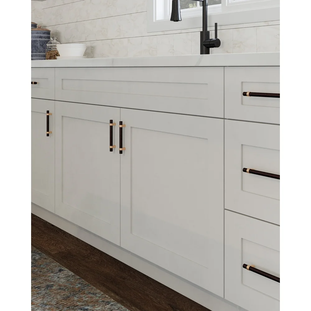 Unmontierter Shaker-Basis, Küchenschrank, 9 x 34,5 x 24 cm, sanft schließend, verstellbare Scharniere, bereit zum Zusammenbauen, Aufbewahrungslösung für Zuhause