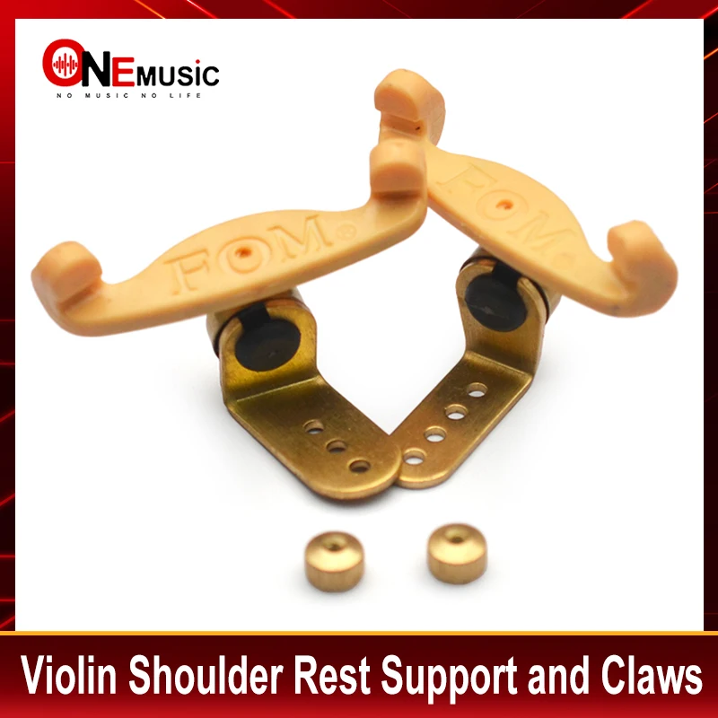 

10Pairs of Brass Shoulder Rest Support and Silica Gel Claws Adjustable Support for Violin Shoulder Rest Accessories 4/4 1/2 1/4