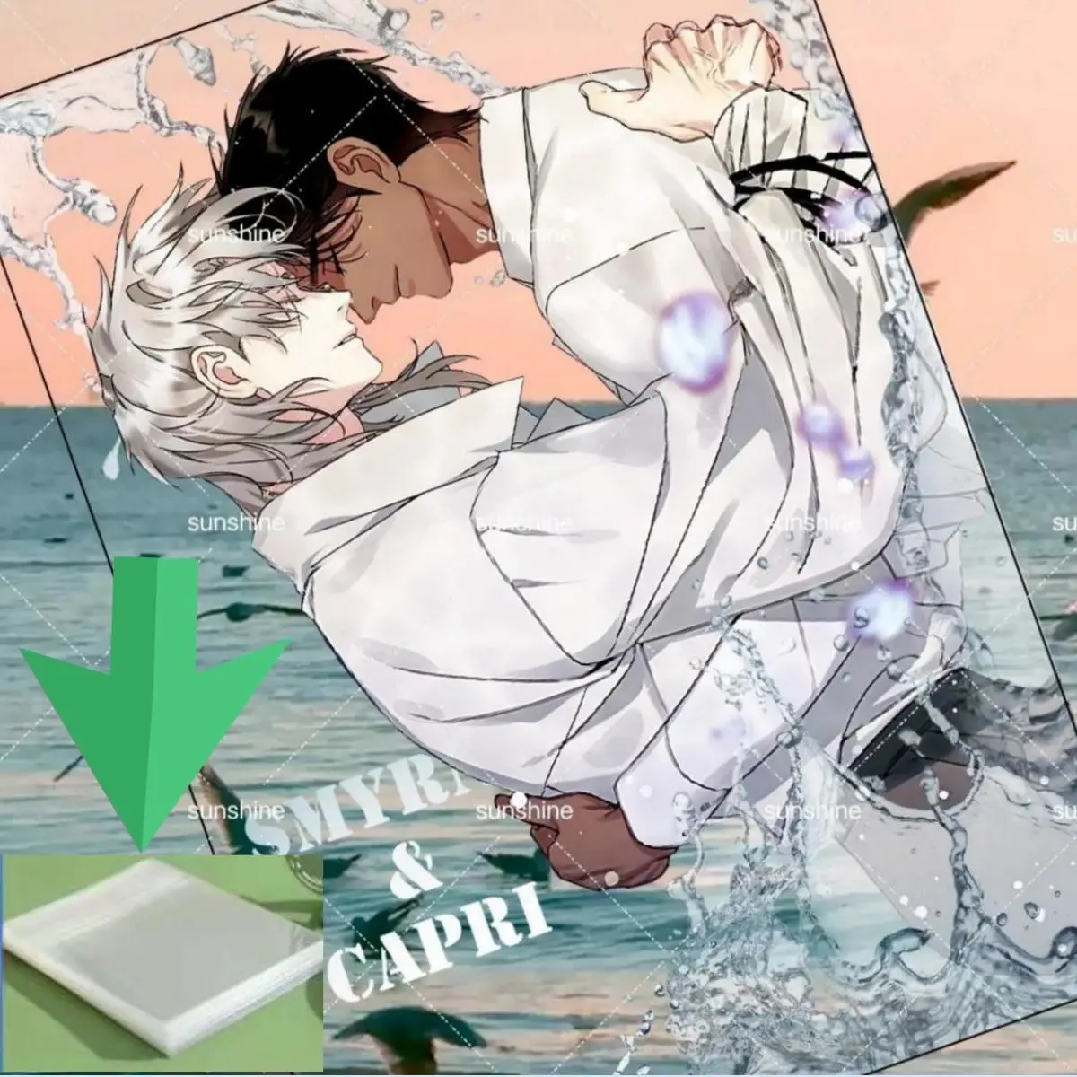 بطاقة smyrna و capri الكورية ، bl ، شفافة ، أكريليك ، بطاقة صور واضحة