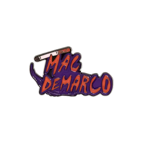 MAC-DEMARCO Red Letter Brooch Funny Cigarette Metal Badge Pins Backpack Clothes Jewelry Accessories Decoration Gift