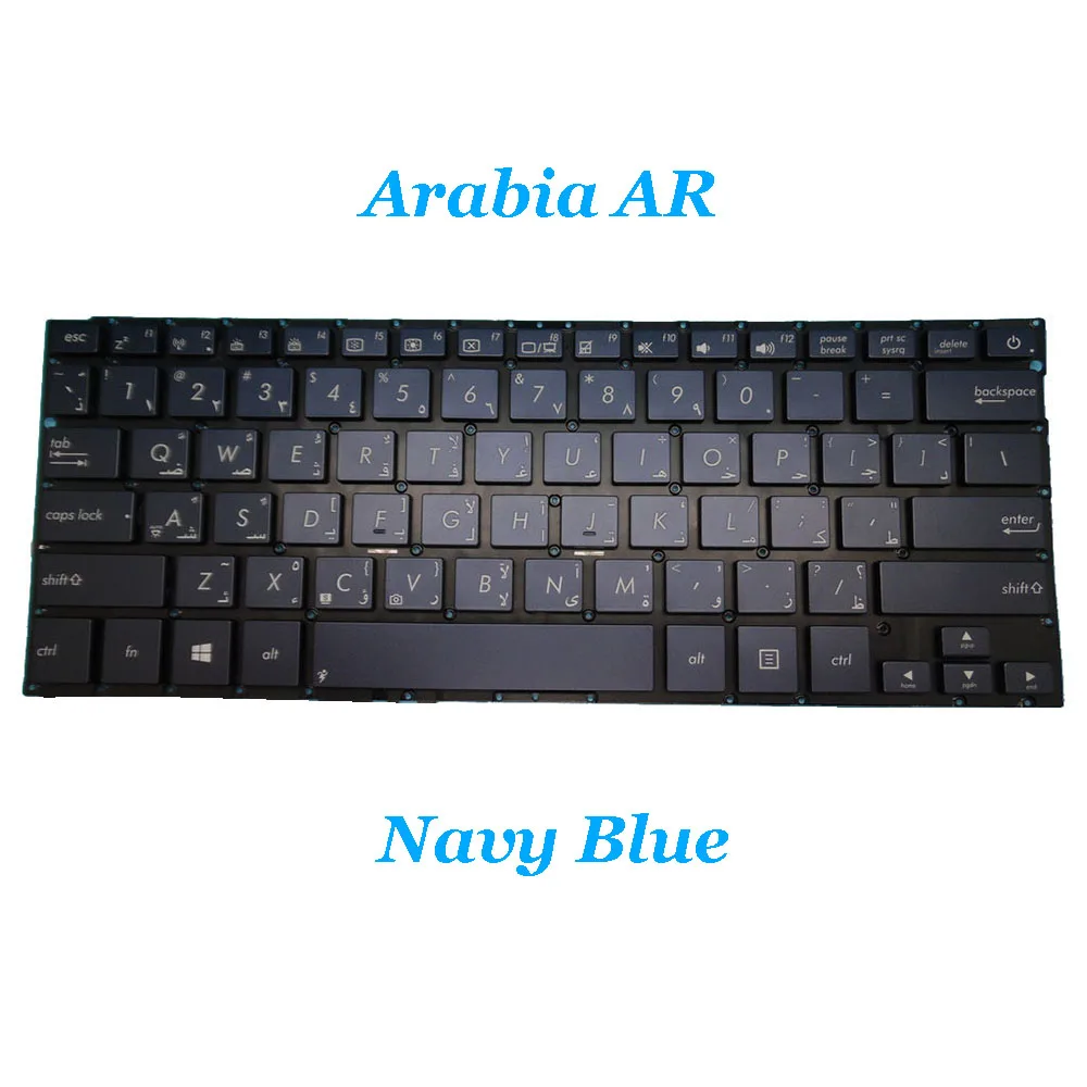 AR\BR\CZ\JP\PO\SL\TI Keyboard For ASUS UX301 UX301L UX301LA Navy Blue Without Frame