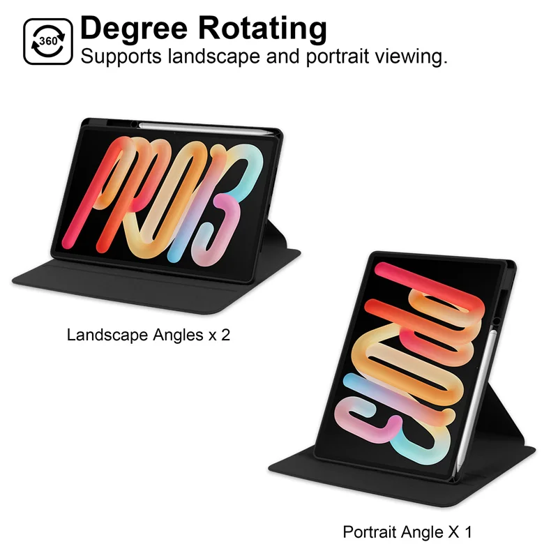 Etui do Lenovo Idea Tab Pro Gen 2 z uchwytem na rysik, obrotowe o 360 stopni, przezroczyste, twarde etui akrylowe do tabletu Idea Tab Pro Gen2 13 cali. — zdjęcie produktu 5