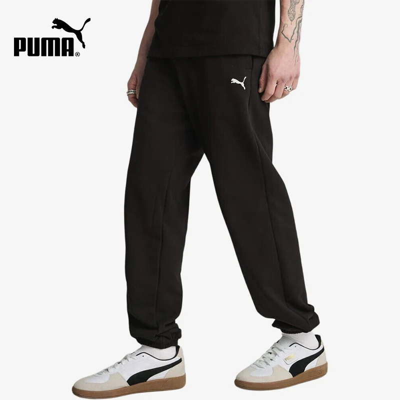 Puma genuine Essentials solid color men's knitted soft and skin friendly sports pants 631943-01