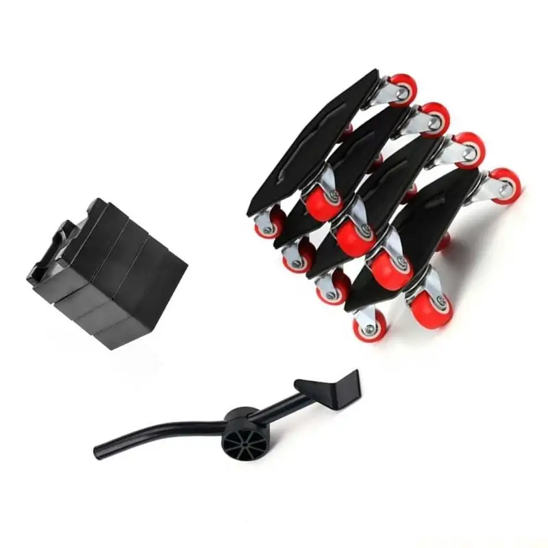 J0MA Multipurpose Furniture Mover 360 Degree Rotating Heavy Item Moving Tool Heavy Duty Dollys with Auxiliary Lifter