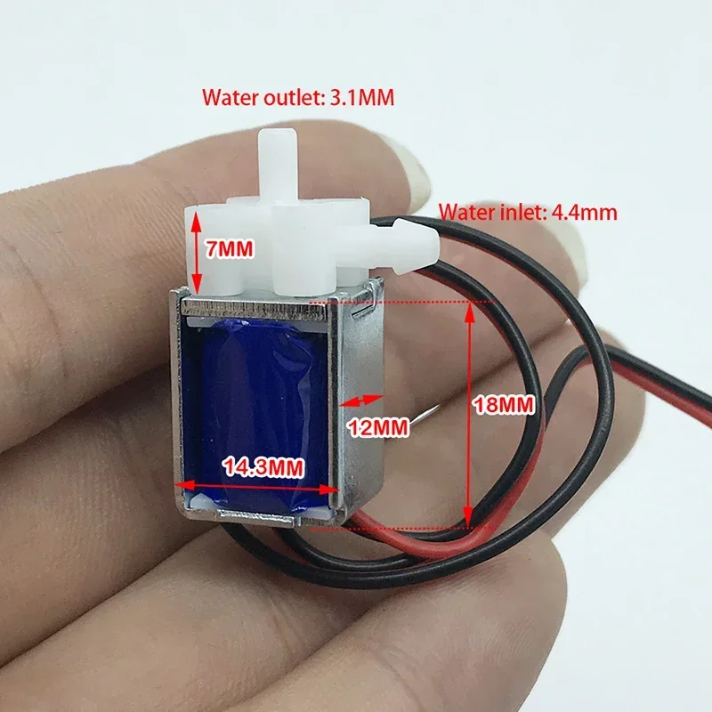 Válvula Micro solenoide normalmente cerrada, Control eléctrico, válvula de escape de agua, solenoide bidireccional, CC 3,7 V, 6V, 12V