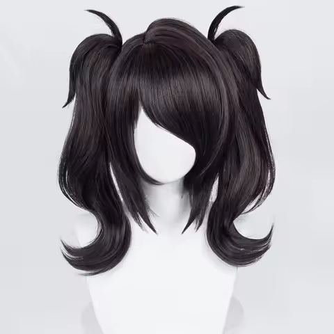 Game Ame Angel-chan Cosplay Wig Short Black Wig Heat Resistant Synthetic Hair OMG Kawaii Angel Ame-chan Anime Wigs