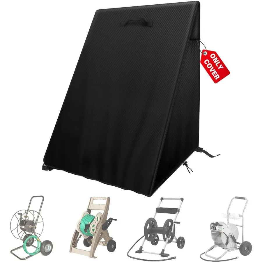 

2Wheels Garden Hose Reel Cart Cover WeatherResistant Protective Cover for Outdoor Hose Reels Carts Protects Against Sunlight Ra