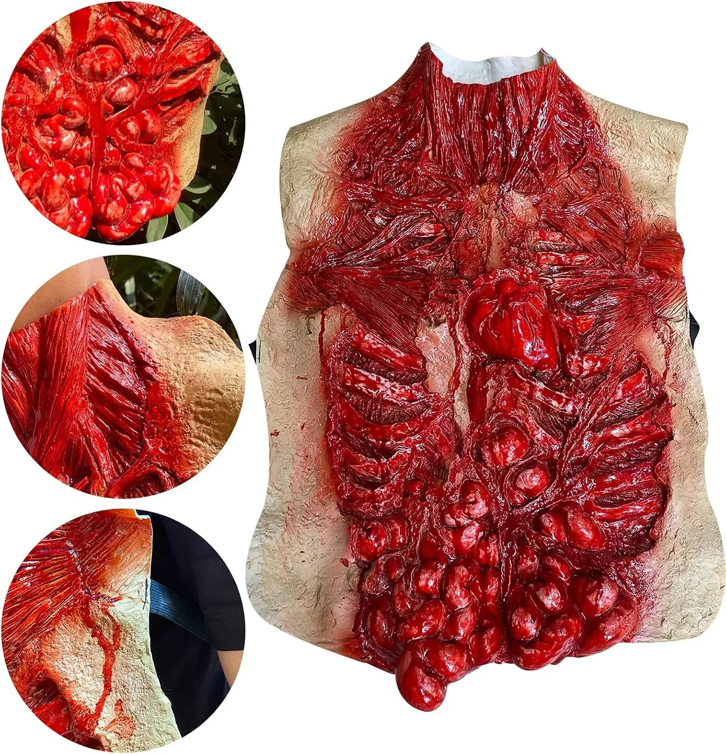 Halloween Horror Props Horror Viscera Belly Haunted House Escape Room Spoof Latex Belly Halloween Bloody Gut Belly Props