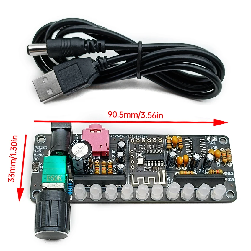PAM8406 Bluetooth Speaker Kit DIY Soldering Project USB Electronic Amplifier Home Stereo Speaker DIY Kit for Leaning Soldering