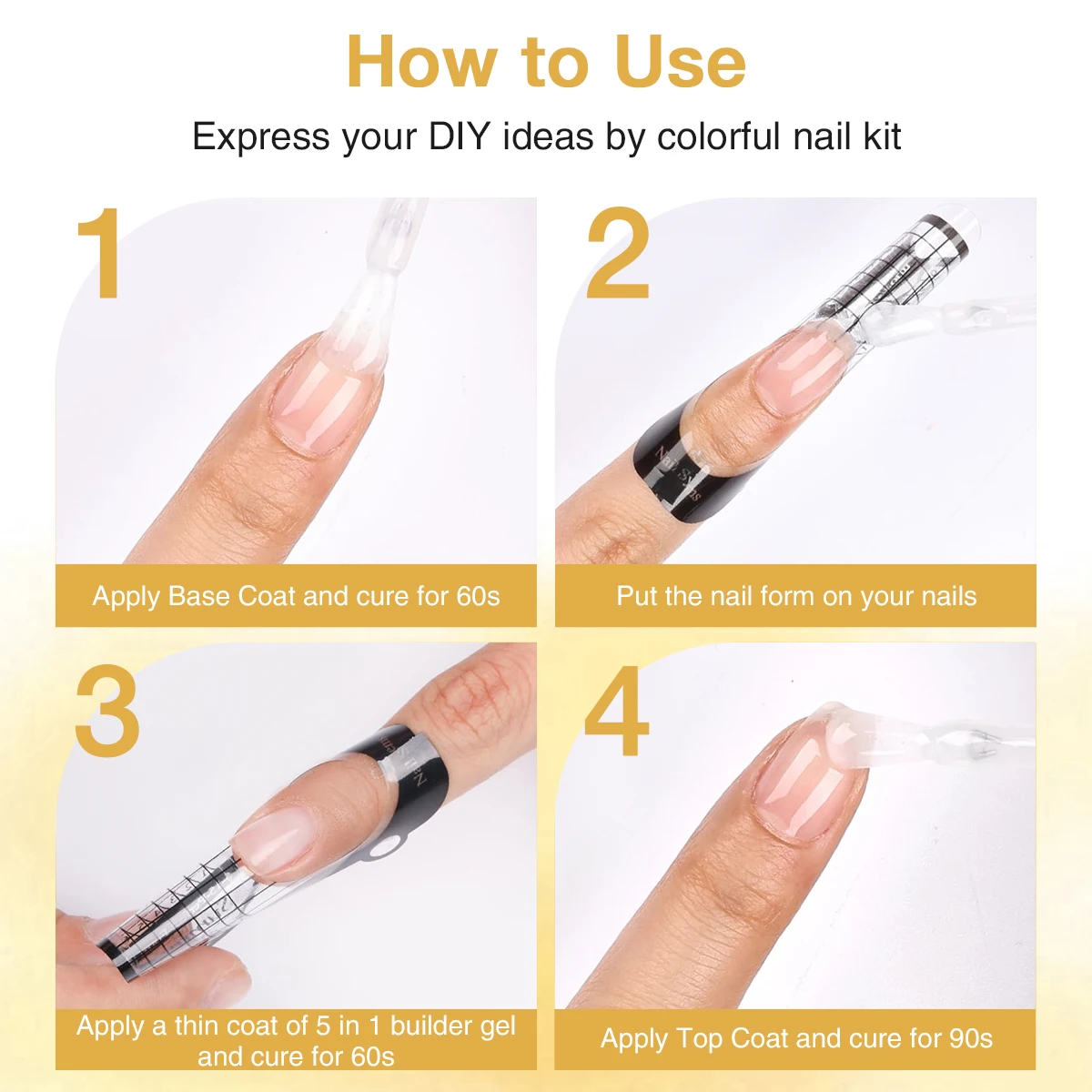 Aibevoow 15ml Five-in-One Transparent Extension Glue/Construction Glue Bottom Glue Sealing Layer Three-Pack Box