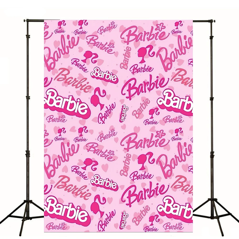 Barbie Theme Background For Photography Baby Shower Girl Birthday Party Decor Props Supplies Banner Photo Backdrop Photozone