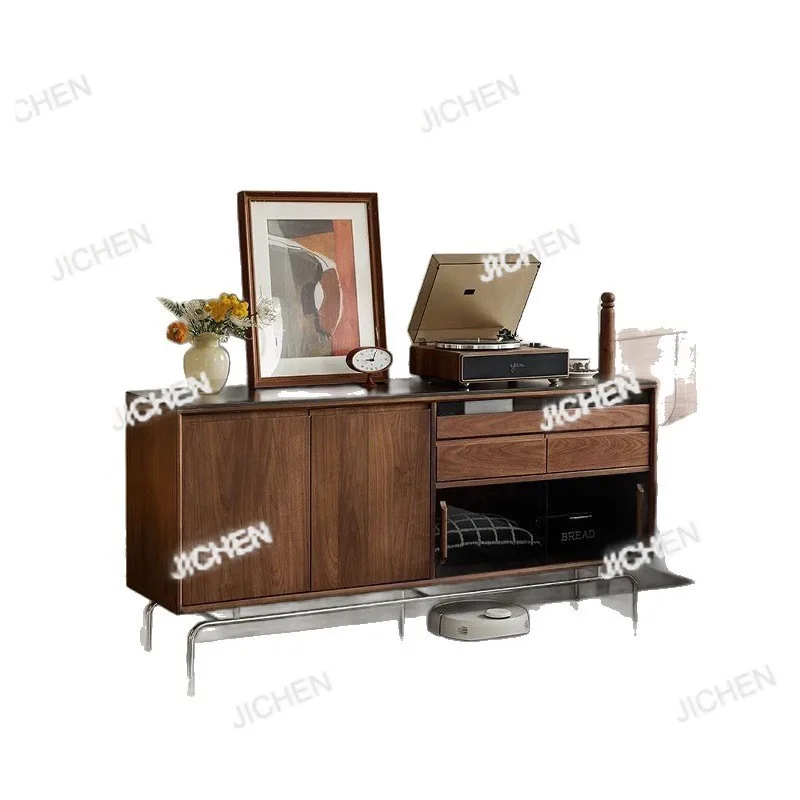 

Скандинавский шкаф для хранения из цельного дерева, ретро-гостиная, спальня, шкафчик с ящиком, шкафчик с кронштейном